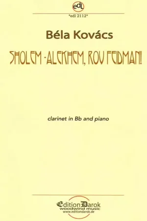 Darok Edition Sholem-Alekhem Rov Feidman Clarinette Et Piano - Kovacs - Achat sécurisé