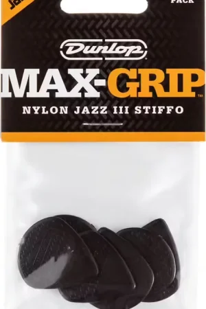 Commandez dès maintenant - Jim Dunlop 6 x 1,38mm Max Grip Jazz III Stiffo
