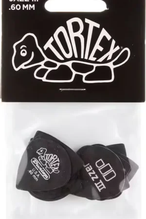 Jim Dunlop 12 x 0,60mm Tortex Pitch Black Jazz III - Bon plan