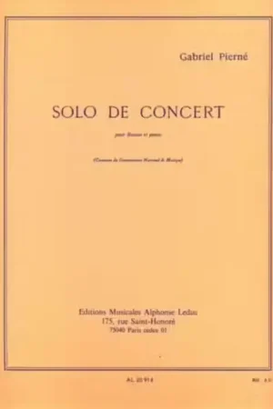 Leduc Pierne Gabriel - Solo De Concert - Basson & Piano | Coup de cœur