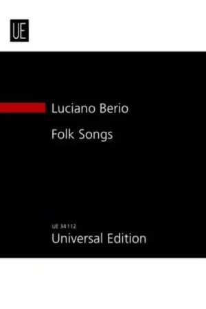 Universal Edition Berio - Folk Songs - MEZZO-soprano et 7 Instruments | Retour gratuit