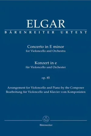 Livraison rapide - Barenreiter Elgar E. - Konzert Fur Violoncello Und Orchester Op.85 - Violoncelle et Piano