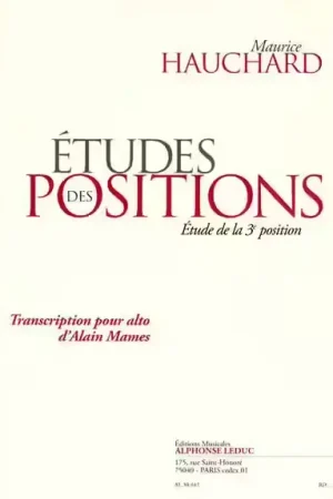 Leduc Hauchard M. - Etude De La Troisieme Position - Alto | Liquidation