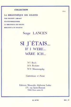 Prix avantageux | Leduc Lancen Serge - Si J'etais... - Contrebasse & Piano