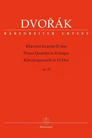 Disponible maintenant - Barenreiter Dvorak A. - Piano Quartet In D Major Op.23