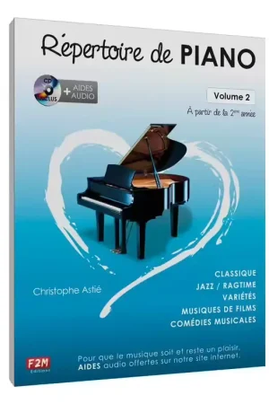 Livraison rapide - F2M Editions Astie Christophe - Repertoire De Piano Vol.2 + CD
