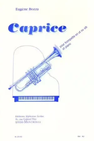 Retour gratuit - Leduc Bozza E. - Caprice - Trompette (ut Ou Sib) et Piano
