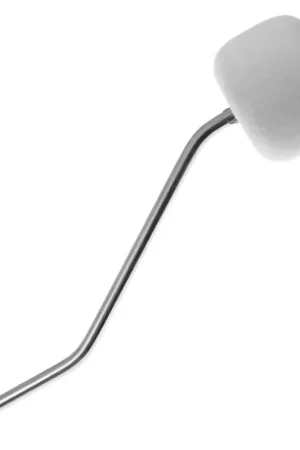 Prix exceptionnel | Danmar 306B - Batte Feutre Blanc Tige Chrome Courbe Double Pédale