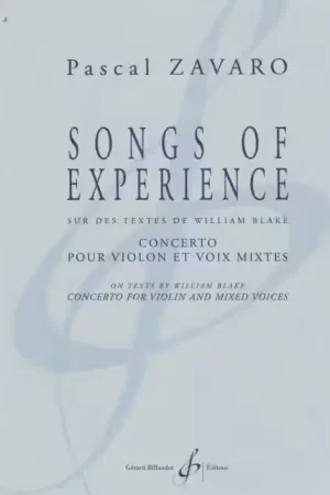 Billaudot Zavaro Pascal - Songs Of Experience - Concerto Pour Violon et Voix Mixtes - Très bien noté