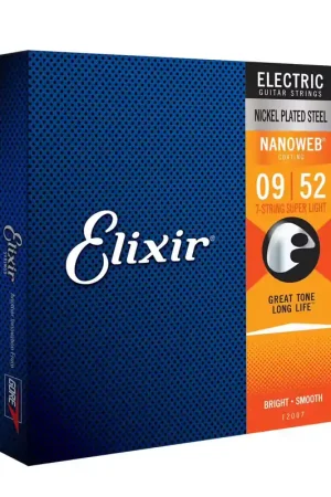 Stock presque épuisé - Elixir 12007 Nanoweb Super Light 7C 9-52