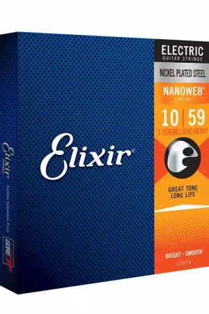Haute qualité | Elixir 12074 Nanoweb Light/heavy 7C 10-59