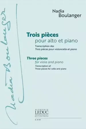 Leduc Boulanger Nadia - Trois Pieces Pour Alto et Piano - Très bien noté