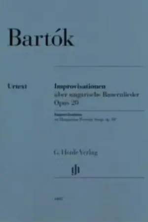 Dernières unités | Henle Verlag Bartok Bela - Improvisations On Hungarian Peasant Songs Op.20 - Piano