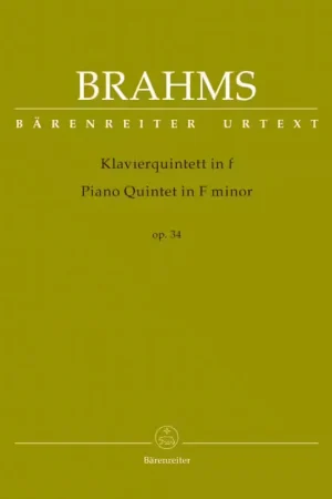 Retour facile - Barenreiter Brahms J. - Piano Quintet In F Minor Op.34 - Score & Parts