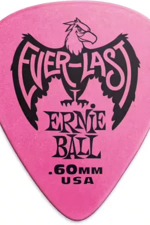 Prix mini - Ernie Ball Médiators Everlast 12 Pack Rose 0,60Mm