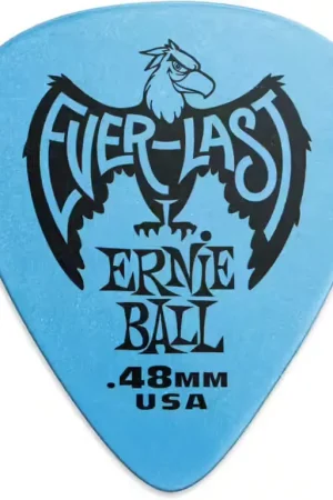 Fin de série - Ernie Ball Médiators Everlast Sachet de 12 Bleu 0,48Mm