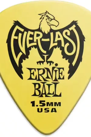 Excellente qualité | Ernie Ball Médiators Everlast Sachet de 12 Jaune 1,5Mm