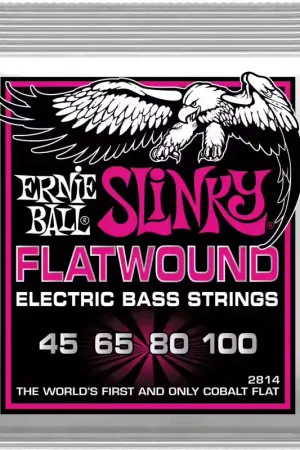 Ernie Ball 2814 Flatwound Super Slinky 45-100 - Très demandé