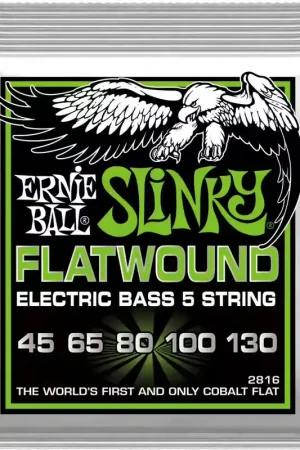 Ernie Ball 2816 Flatwound Regular Slinky 5C 45-130 - Quantité limitée