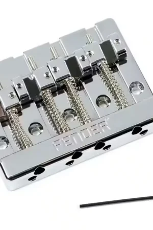 Dernier arrivage | Fender Himass 4-String Bass Bridge Assembly With Brass Saddles Chrome
