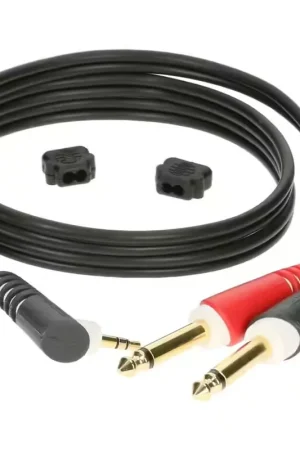 Klotz CABLE Y NOIR 2M MINI JACK 3P 90 - 2X JACK 2P CONTACT EN OR | Stock presque épuisé
