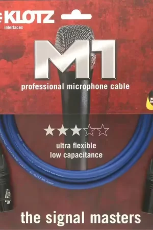 Klotz M1 Mic Cable Bleu 10 M XLR 3P. Femelle Male Neutrik - Petit prix