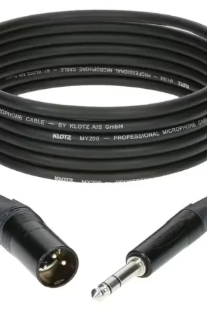 Plus que quelques unités | Klotz M1 MIC CABLE NOIR 3M XLR 3 MALE - PLUG 3P CONNECTEUR METAL NOIR