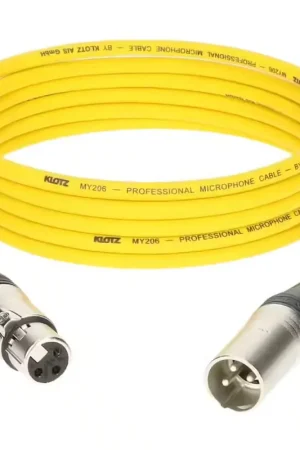 Promo exceptionnelle - Klotz M1 Mic Cable Jaune 10M XLR 3P. Femelle Male Neutrik