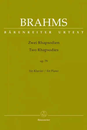 Barenreiter Brahms J. - 2 Rhapsodies Op.79 - Piano - Satisfait ou remboursé