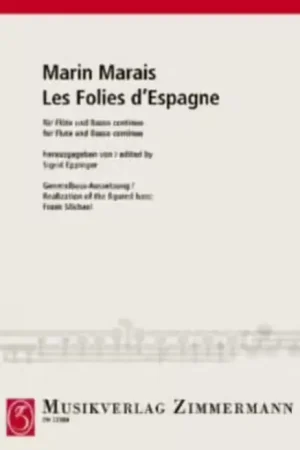 Ajoutez au panier - Zimmermann Marin Marais - Les Folies D'espagne - Flute & Basse Continue
