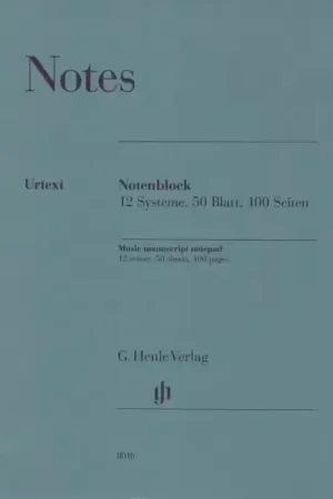 Incontournable - Henle Verlag Bloc Notes 12 Portées