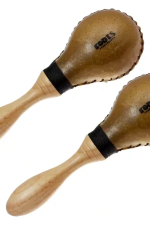 Envoi rapide | Roots Percussion Paire Maracas Moyen Peau Naturelle 18CM