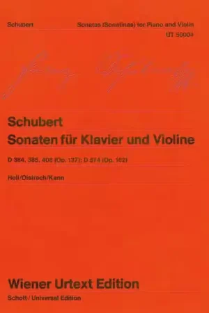 Meilleur prix | Wiener Urtext Edition SCHUBERT - SONATAS - VIOLON ET PIANO