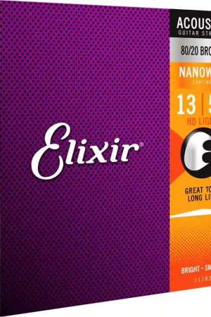 Elixir 11182 Nanoweb 80/20 Bronze HD Light 13-53 | En stock