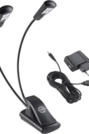 K&M Lampe de Pupitre 2 Bras 4 Leds avec Alim | Liquidation