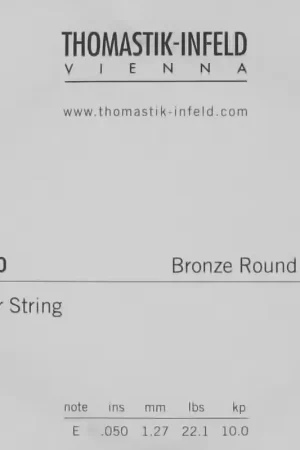 Prix mini | Thomastik AC050 Plectrum Bronze Flat Wound 050
