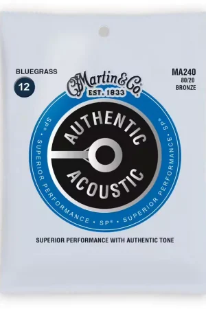 Martin Strings MA240 Authentic 80/20 Bronze SP Bluegrass 12-56 - Retour gratuit