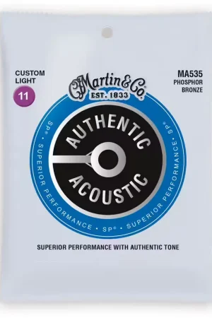 Meilleur prix - Martin Strings MA535 Authentic Phosphor Bronze Custom Light 11-52