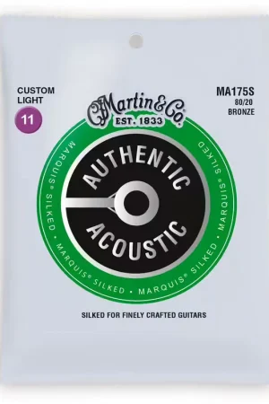 Qualité premium | Martin Strings MA175s Authentic 80/20 Bronze Custom Light 11-52