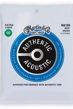 Martin Strings MA180 Authentic SP 80/20 Extra Light 12C 10-47 | Achetez dès maintenant