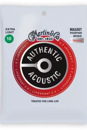 Meilleure vente - Martin Strings MA530t Authentic Treated Extra Light 92/8