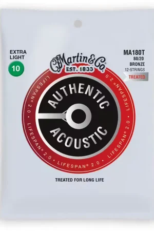 Martin Strings MA180t Authentic 80/20 Treated 12C Extra Light 10-47 | Recommandé