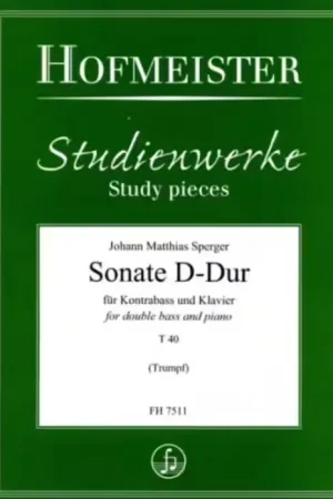 Très populaire | Hofmeister Sperger Johann Matthias - Sonate D-dur - Contrebasse & Piano