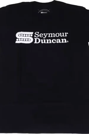Seymour Duncan "L" Textile T-Shirt Logo Noir - Haute qualité