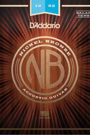 D'addario And Co NB1252BT Nickel Bronze Balanced Tension Light 12-52 - Haute qualité