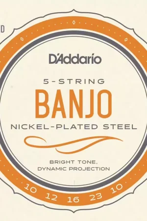 Offre flash | D'addario And Co EJ61 Jeu Nickel pour Banjo 5 Cordes 10-23 Medium