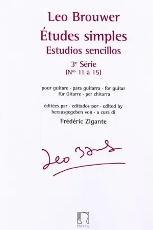 Offre bientôt terminée | Durand Brouwer Leo - Etudes Simples - Estudios Sencillos (serie 3)- Guitare