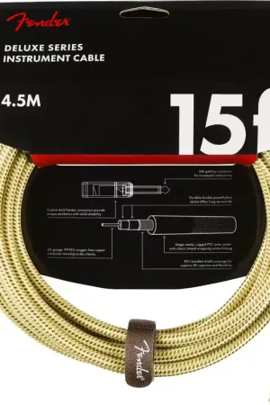 Fender 4,5m Deluxe Instrument Cable Tweed | Prêt à expédier