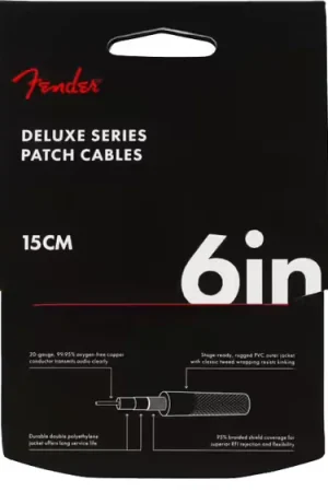 Fender 15cm Deluxe Instrument Cables (2-pack) Tweed - Recommandé