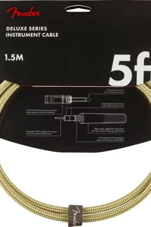 Achetez dès aujourd'hui | Fender 1,5m Deluxe Instruments Cable Tweed